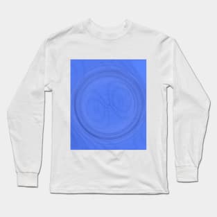 Blue background of concentric circles Long Sleeve T-Shirt